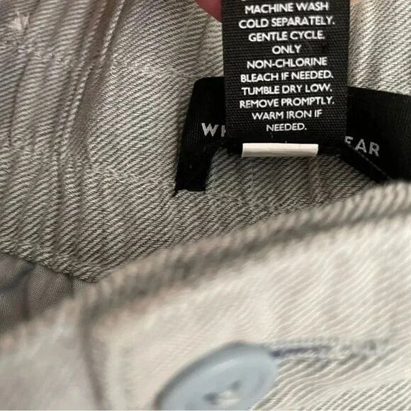 Who What Wear Cotton High Waist Scallop Blue Elastic Waist Pockets Shorts Sz 8 - Picture 11 of 12